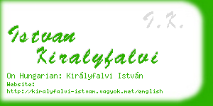 istvan kiralyfalvi business card